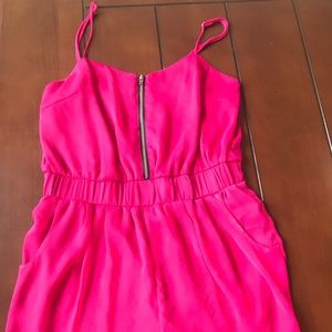 Forever 21 Fuschia Zipper Romper